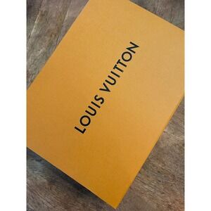Louis Vuitton Replacement Gift Box IDecor Imperial Saffron Black Lettering